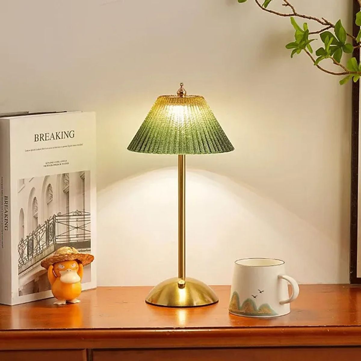 HOME NEAT - Lámparas de Mesita de Noche Táctil Regulable - Verde