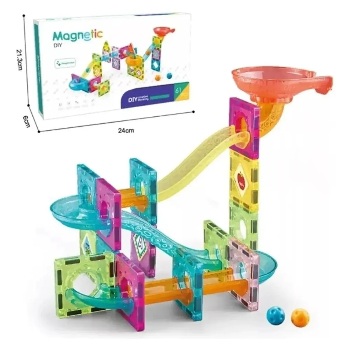 GENERICO - Bloques Magnéticos. Set De Imanes De 47 Pcs Multicolor
