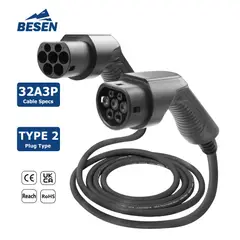 VOLTEX - Cable Carga Auto Eléctrico Tipo 2 A Tipo 2 - 16 Amp 5m