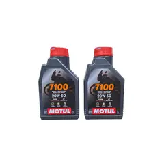 MOTUL - Pack 2L Aceite Moto 20w 50 7100 Full Sintético 4T