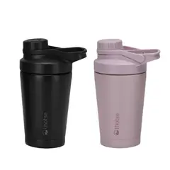 LHOTSE - Shaker Vaso Proteina Acero Inox NutriCore 500ml Set X2