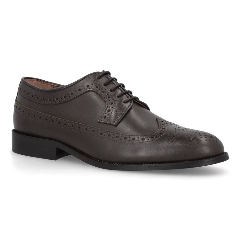 Zapatos Formales Hombre Cuero Café Oscuro Barnet