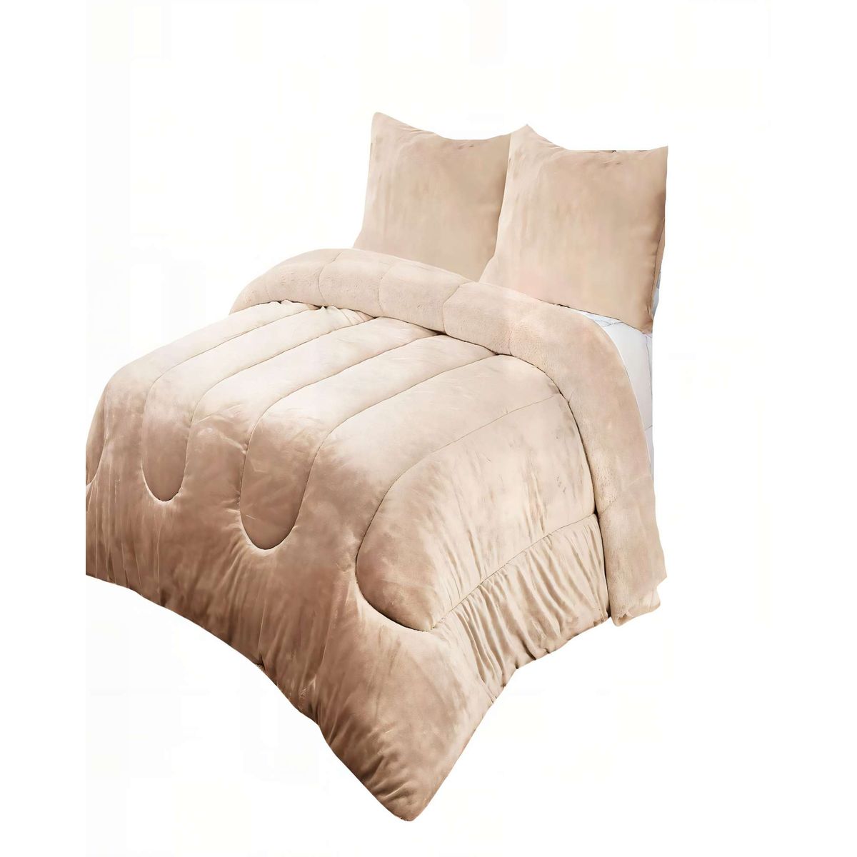 GENERICO - PLUMON CHIPORRO DE INVIERNO PREMIUM PLAZA Y MEDIA COLOR BEIGE