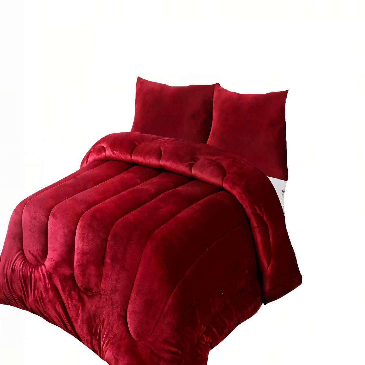 GENERICO - PLUMON CHIPORRO DE INVIERNO PREMIUM 2 PLAZA  COLOR BURDEO