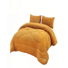 GENERICO - PLUMON CHIPORRO DE INVIERNO PREMIUM 2 PLAZA COLOR MOSTAZA