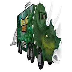 GENERICO - MEGA CAMIÓN DINOSAURIO CON RAMPA Y SET DE JUEGO