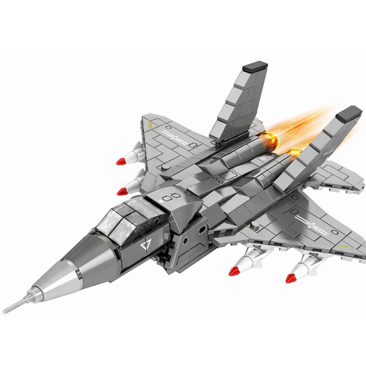 MINGDA - Avión de Combate Armable 317 Piezas J-35 Warplane K2057 STEM