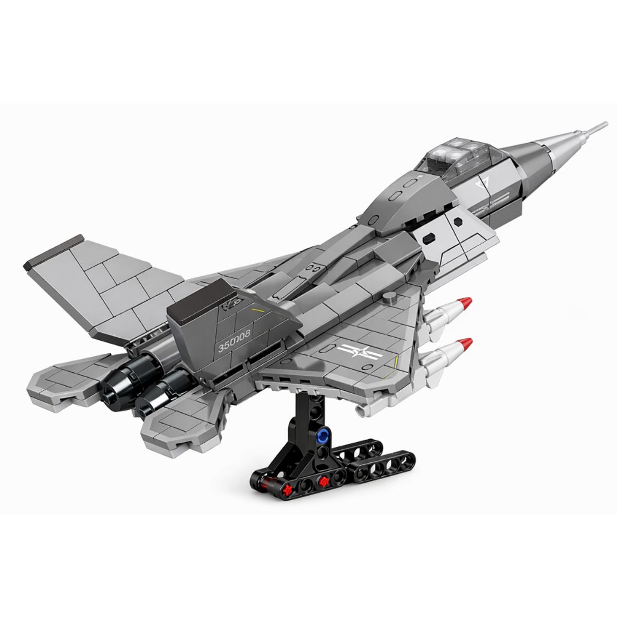 MINGDA - Avión de Combate Armable 317 Piezas J-35 Warplane K2057 STEM