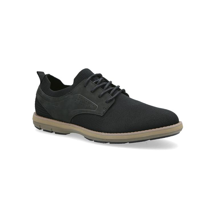 Zapatos Hombre Cuero Tejido Dozza Negro