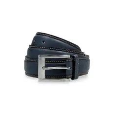 CARDINALE - Cinturón Cuero Genuino Hombre Azul -4881