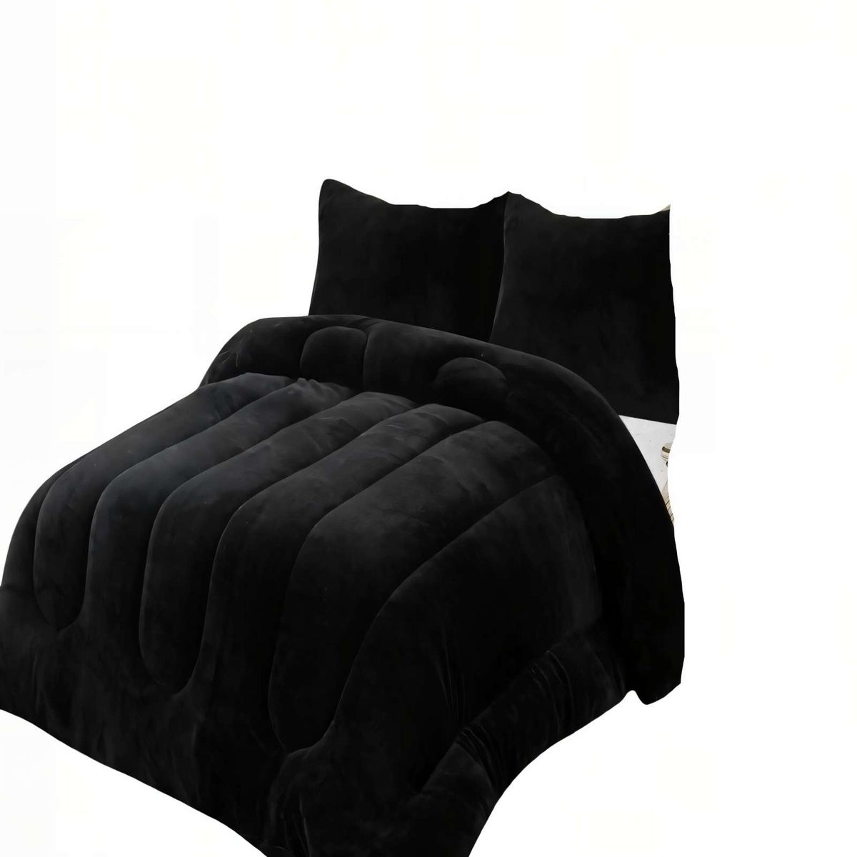 GENERICO - PLUMON DE INVIERNO CHIPORRO MEDIDA 2 PLAZA  COLOR NEGRO