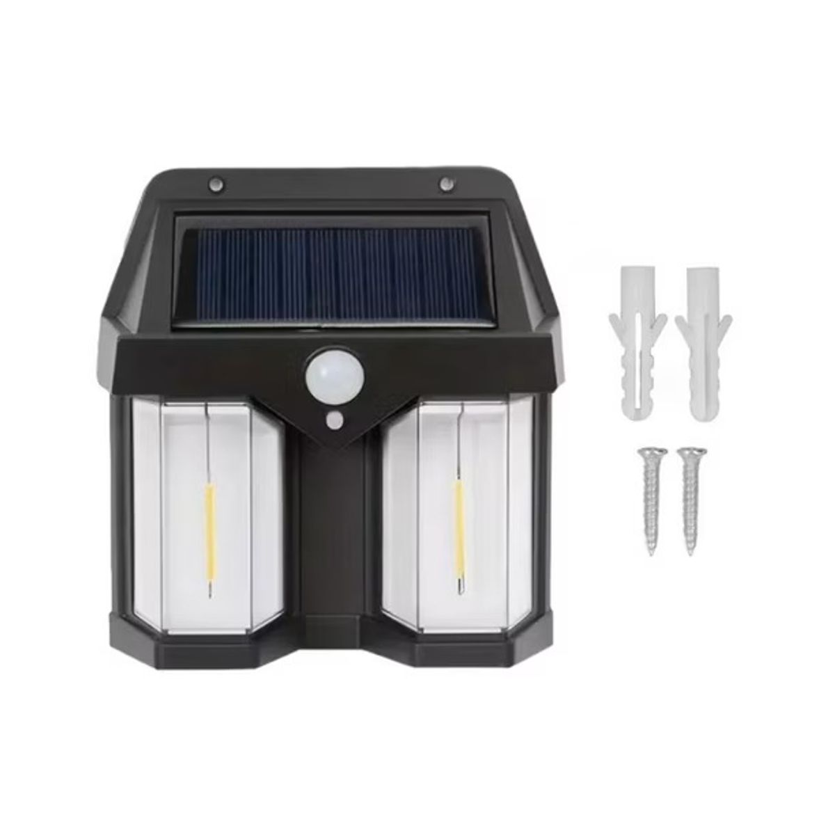 GENERICO - LAMPARA FAROL DOBLE DE PARED SOLAR SENSOR DE MOVIMIENTO
