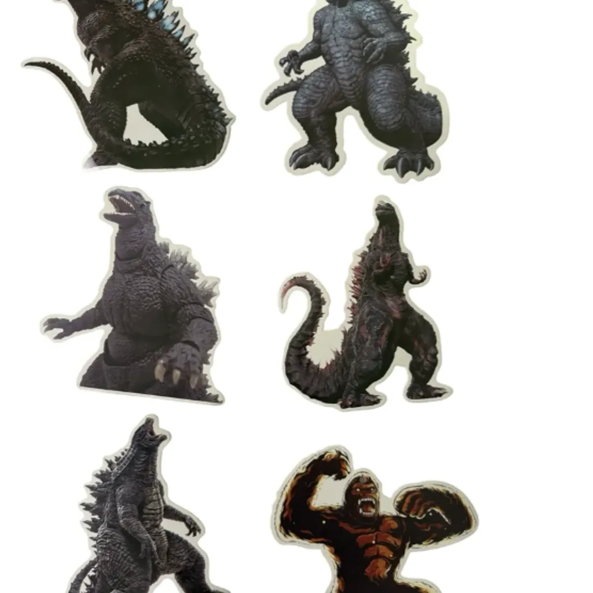 GENERICO - Pack 6 Colgantes Espiral Godzilla Y King Kong Cumpleaños Multicolor Adornos