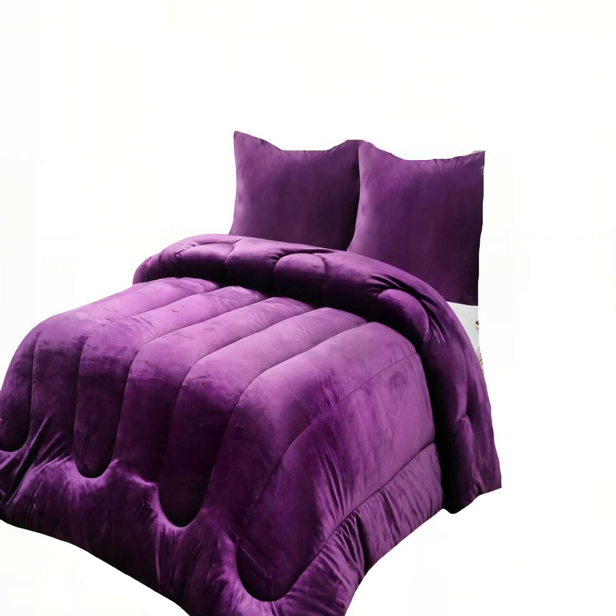 GENERICO - PLUMON DE INVIERNO CHIPORRO 180CMX200CM PLAZA Y MEDIA COLOR MORADO
