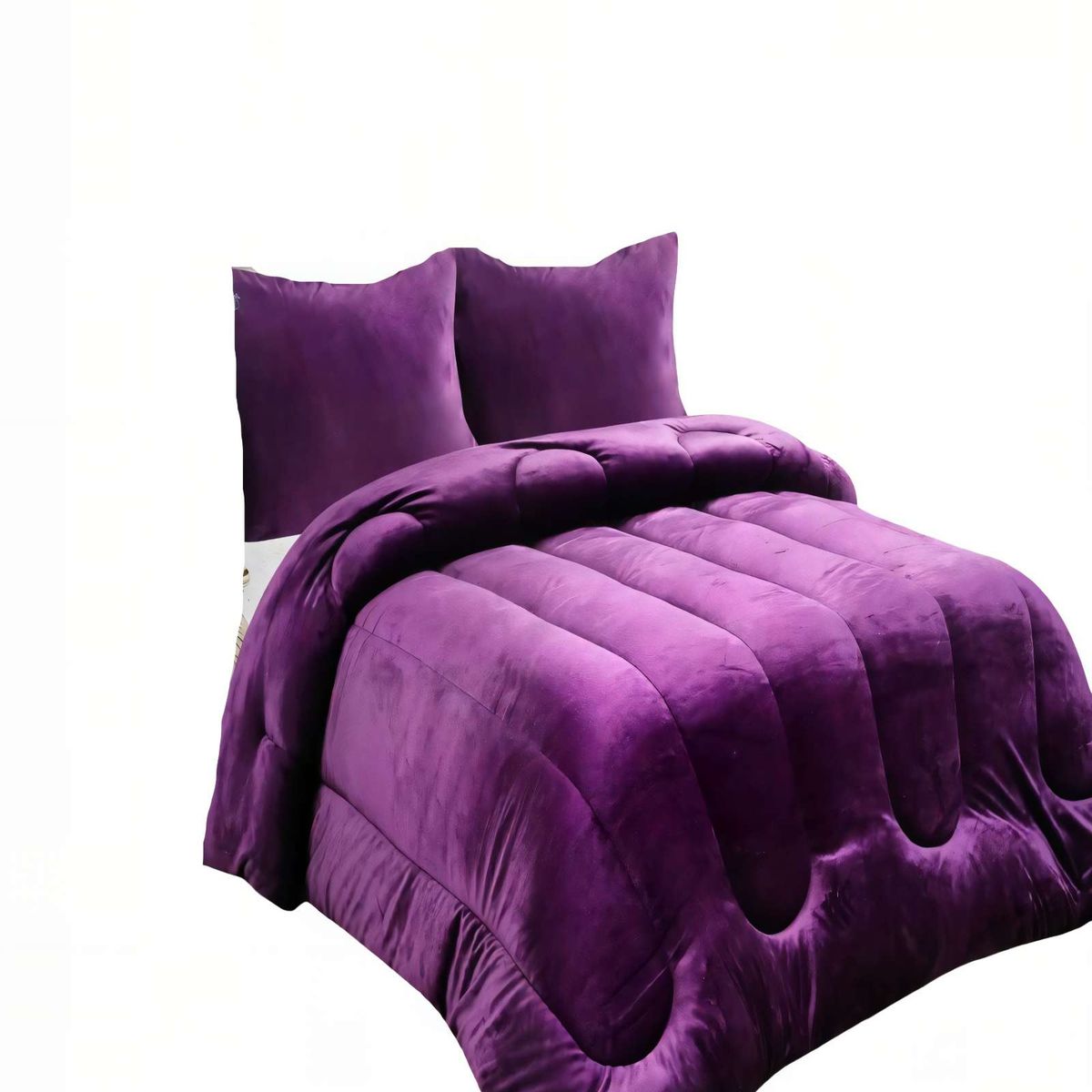 GENERICO - PLUMON DE INVIERNO CHIPORRO 180CMX200CM PLAZA Y MEDIA COLOR MORADO
