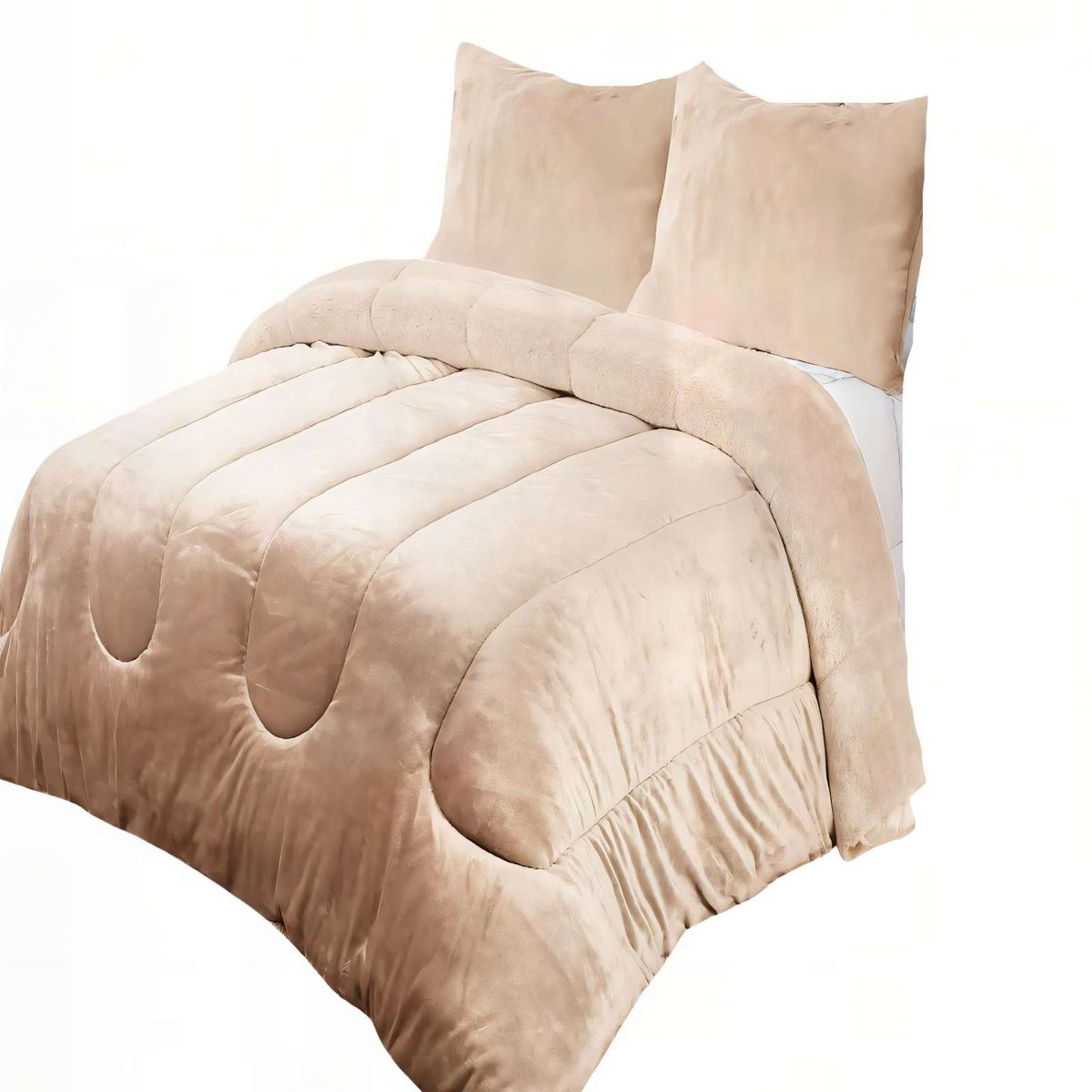 GENERICO - PLUMON DE INVIERNO CHIPORRO 230CMX250CM 2 PLAZA  COLOR BEIGE