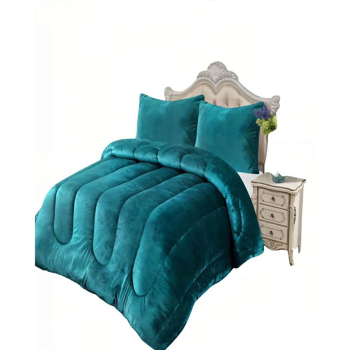 GENERICO - PLUMON CHIPORRO INVIERNO 230CMX250CM 2 PLAZA  COLOR VERDE