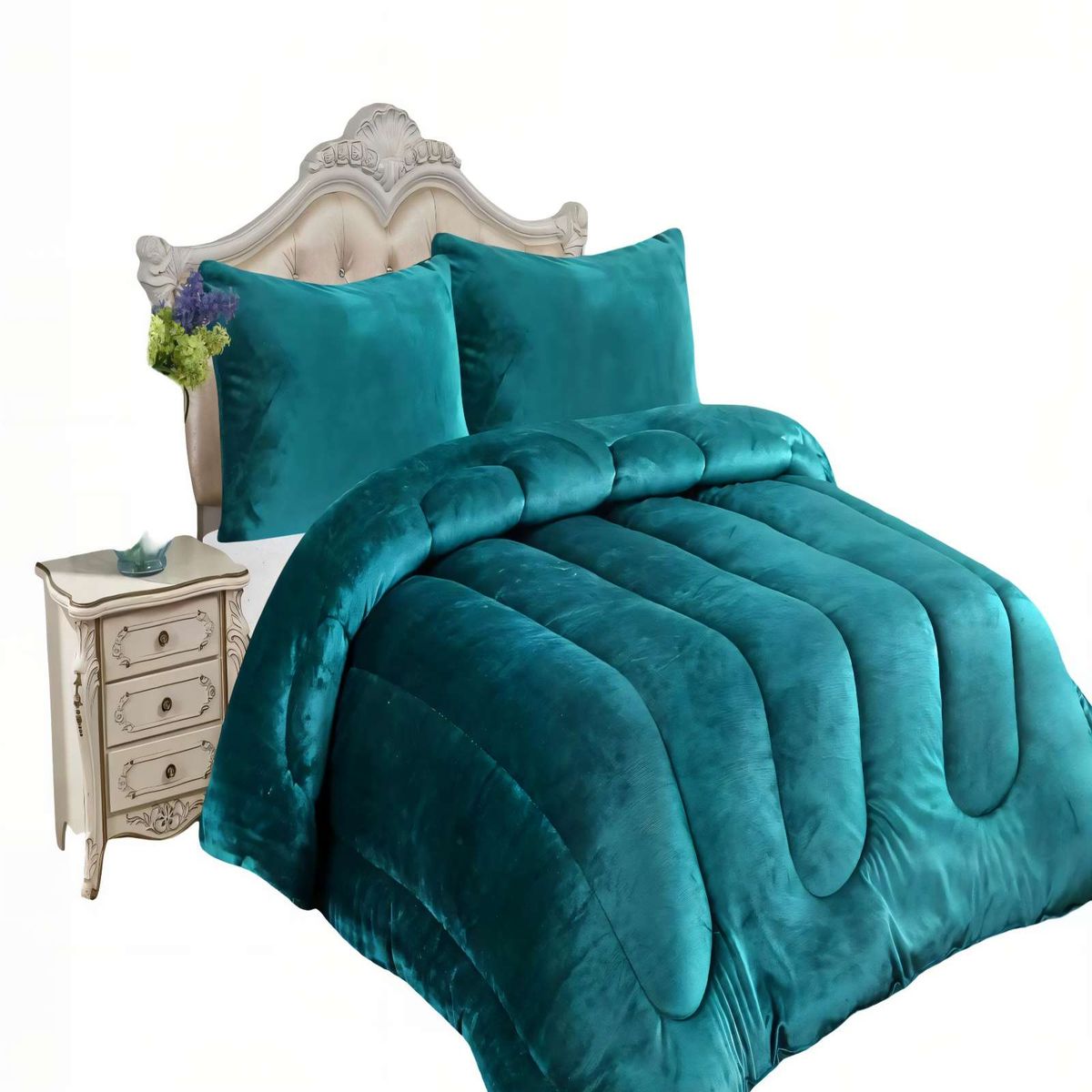 GENERICO - PLUMON CHIPORRO INVIERNO 230CMX250CM 2 PLAZA  COLOR VERDE