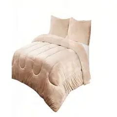 GENERICO - PLUMON CHIPORRO INVIERNO 250CMX270CM KING  COLOR BEIGE