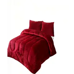 GENERICO - PLUMON CHIPORRO INVIERNO 250CMX270CM KING  COLOR BURDEO