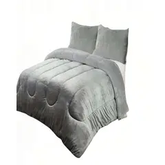 GENERICO - PLUMON CHIPORRO INVIERNO 250CMX270CM KING  COLOR GRIS