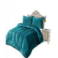 GENERICO - PLUMON CHIPORRO INVIERNO 250CMX270CM KING  COLOR VERDE