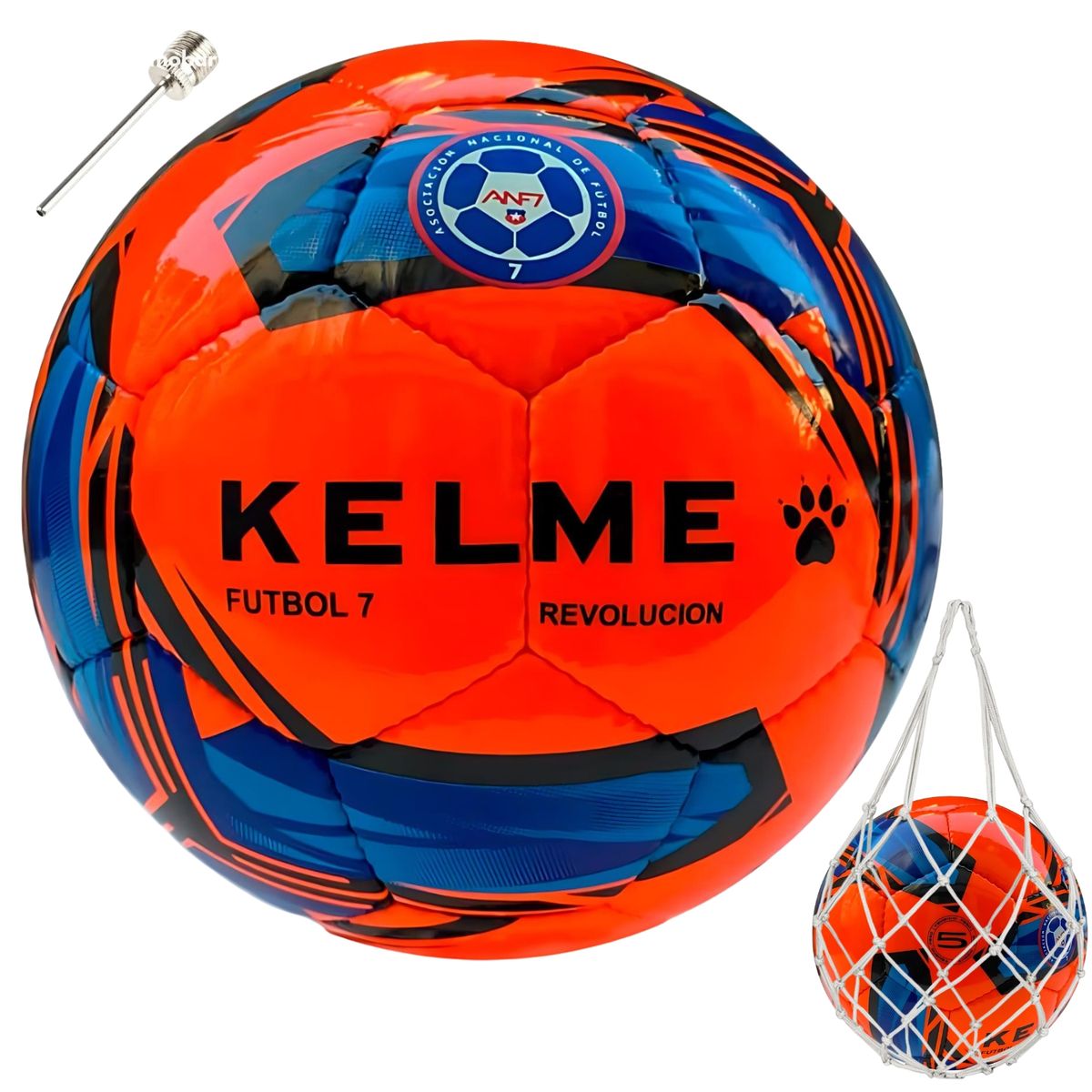 KELME - Balón Futbol 7 Futbolito Revolucion Logo Anf7 N°5 Kelme Anf7 Naranja