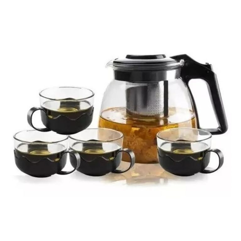 GENERICO Tetera Vidrio Con Infusor Metalico 900ml