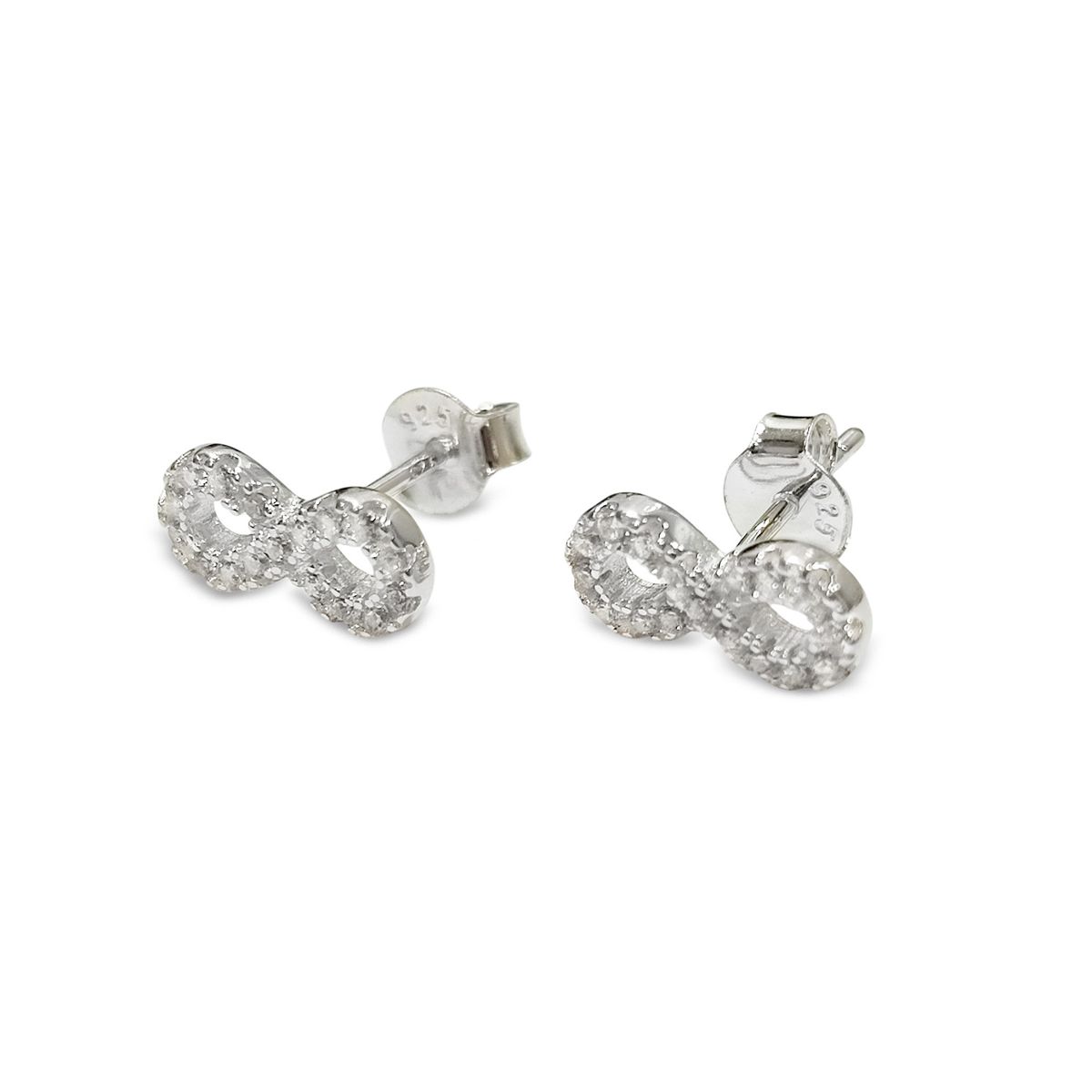COGGIOLA - Aros Infinito Circón Mini Plata Fina 925
