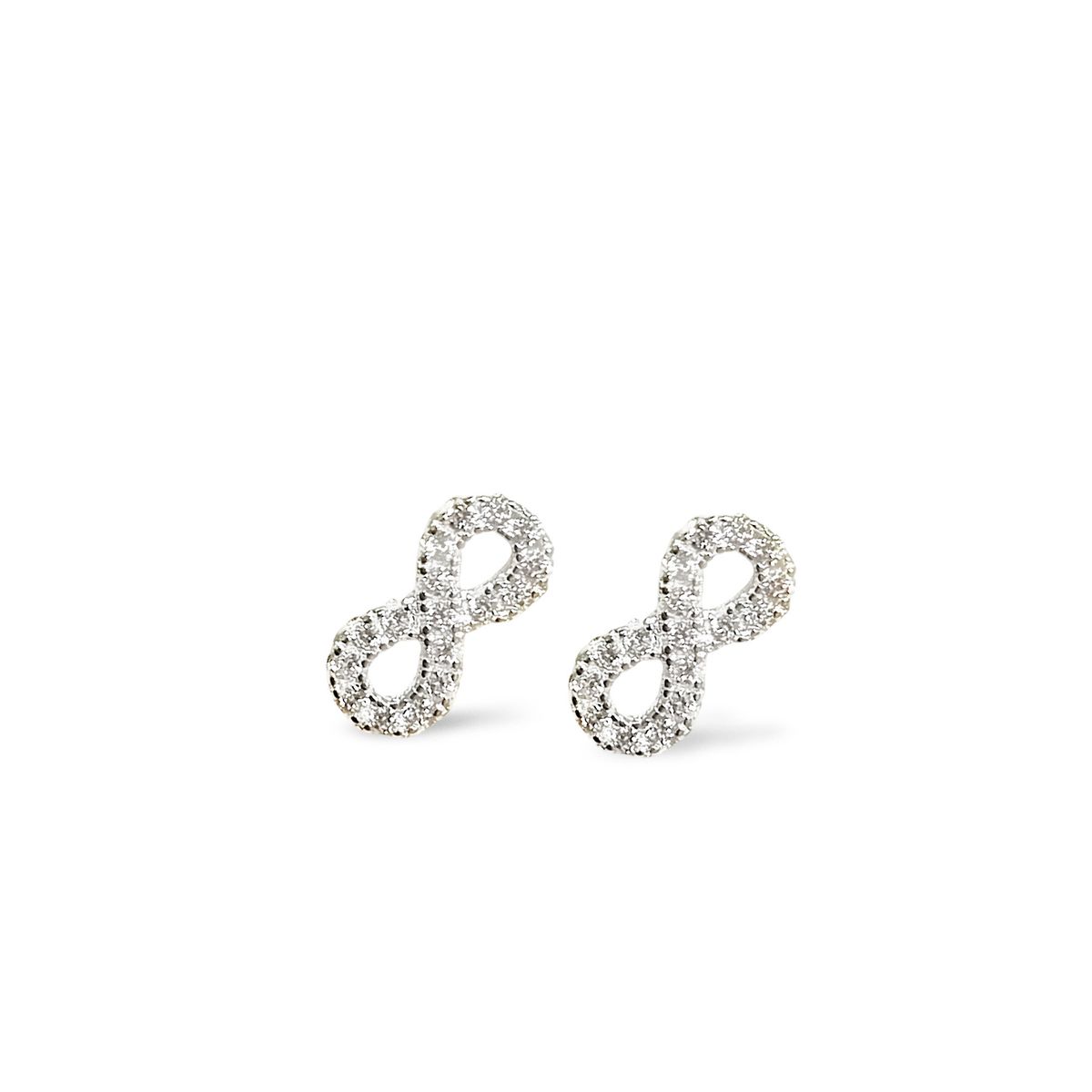 COGGIOLA - Aros Infinito Circón Mini Plata Fina 925