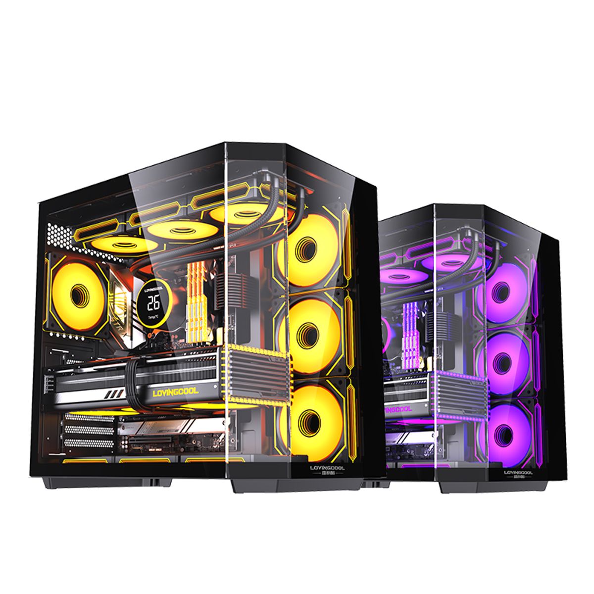 GENERICO - Gabinete Gamer Mid-tower Atx Rgb Vidrio Templado Max 10 Fan NEGRO COREFORCE