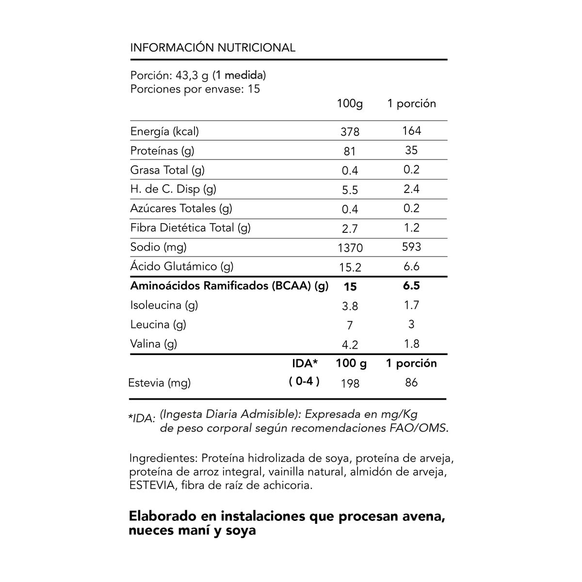 SNP New Power - Protein Vegana Vainilla 650gr