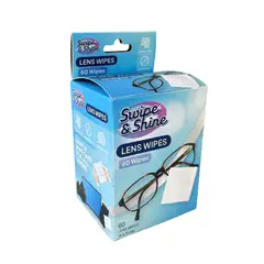 SWIPE AND SHINE - Paños Limpieza Lentes Anteojos 60 Unidades
