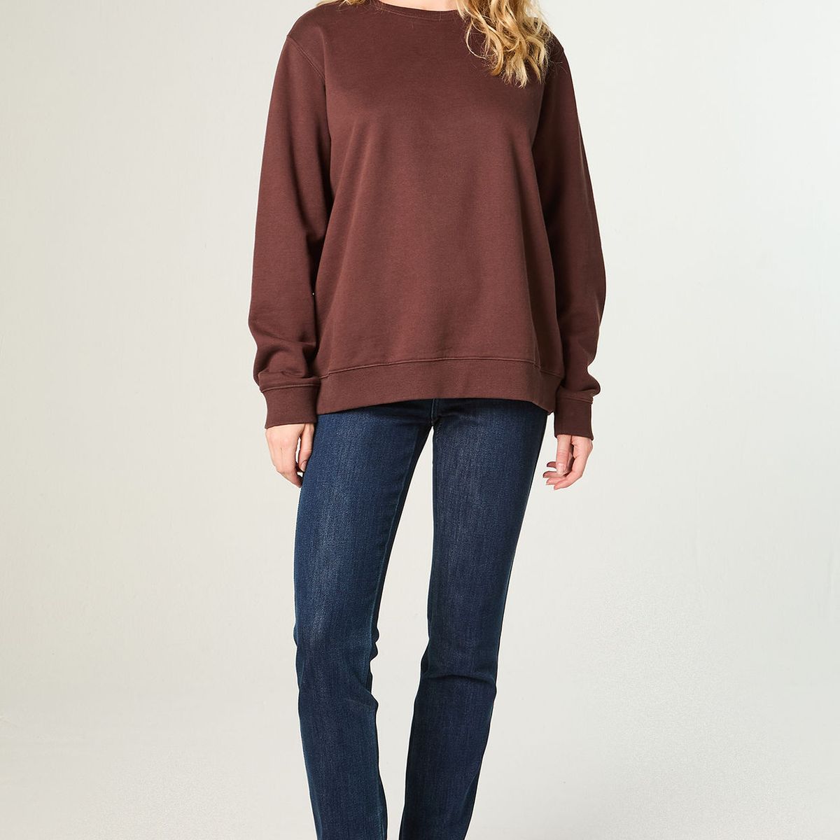 WRANGLER - Poleron Mujer Crewneck Regular Fit Café