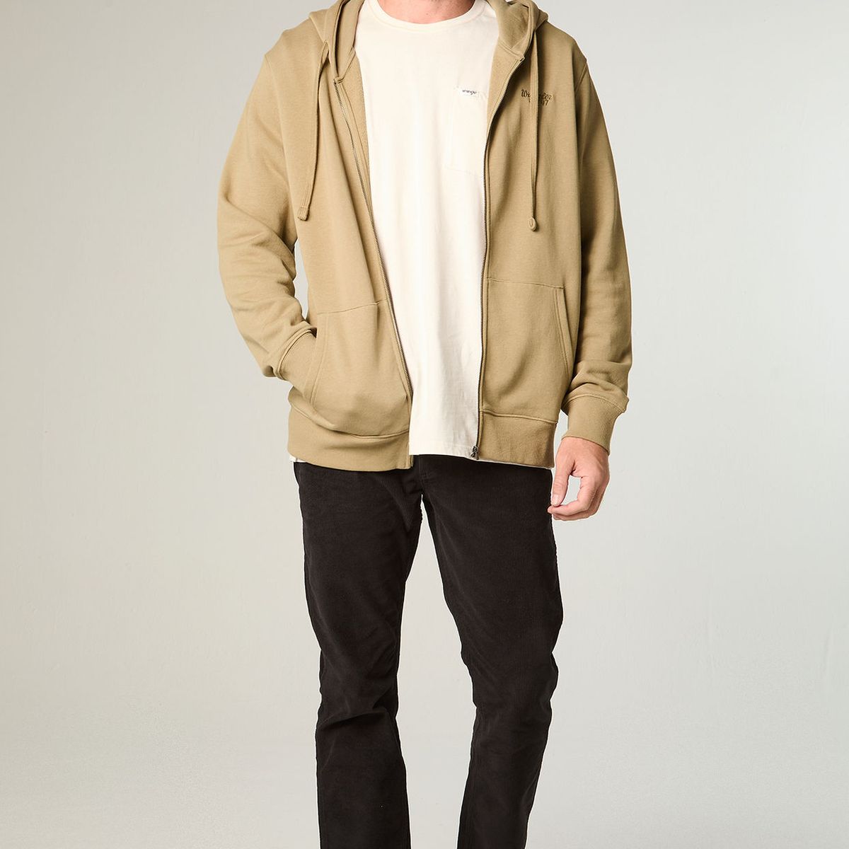WRANGLER - Poleron Hombre Hoodie Full Ziper Regular Fit Aloe