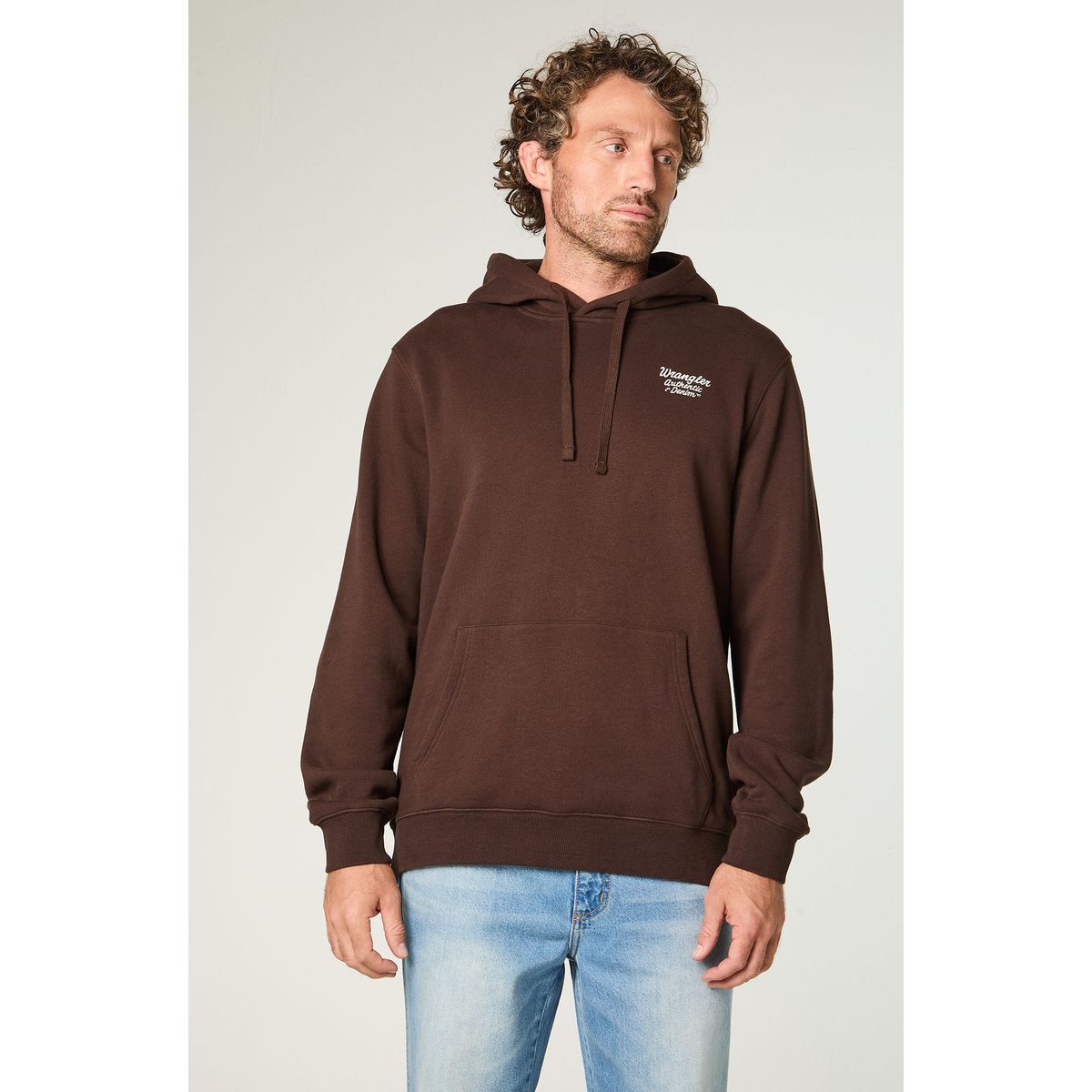 WRANGLER - Poleron Hombre Hoodie Reg Regular Fit Café