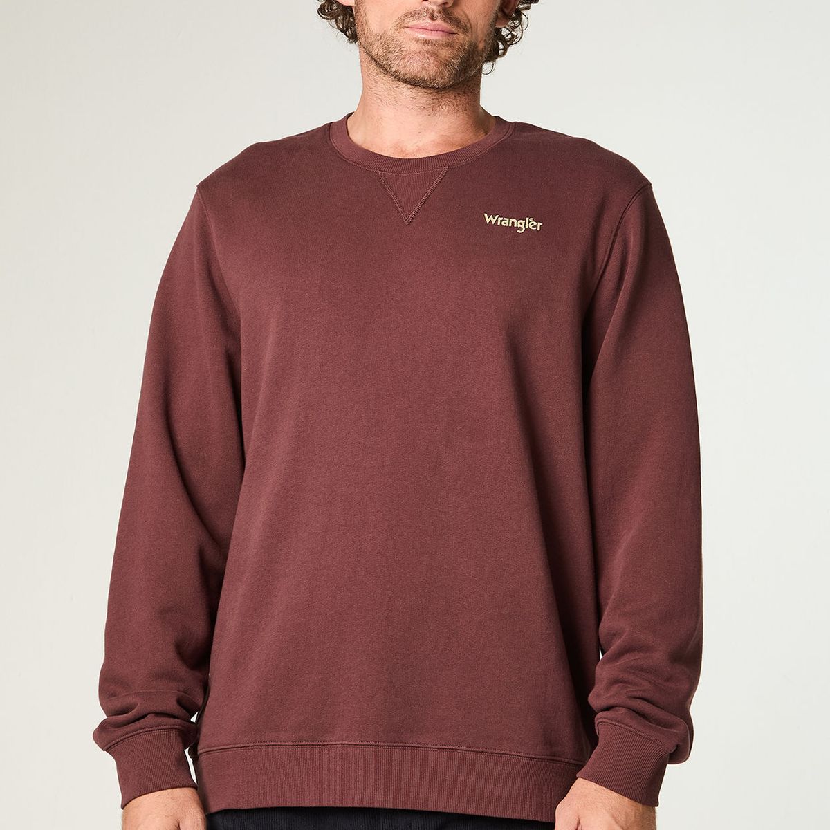 WRANGLER - Poleron Hombre Crewneck Graphic Regular Fit Café