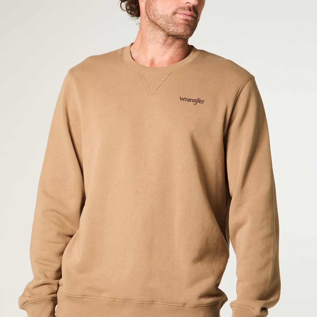 WRANGLER - Poleron Hombre Crewneck Graphic Regular Fit Beige
