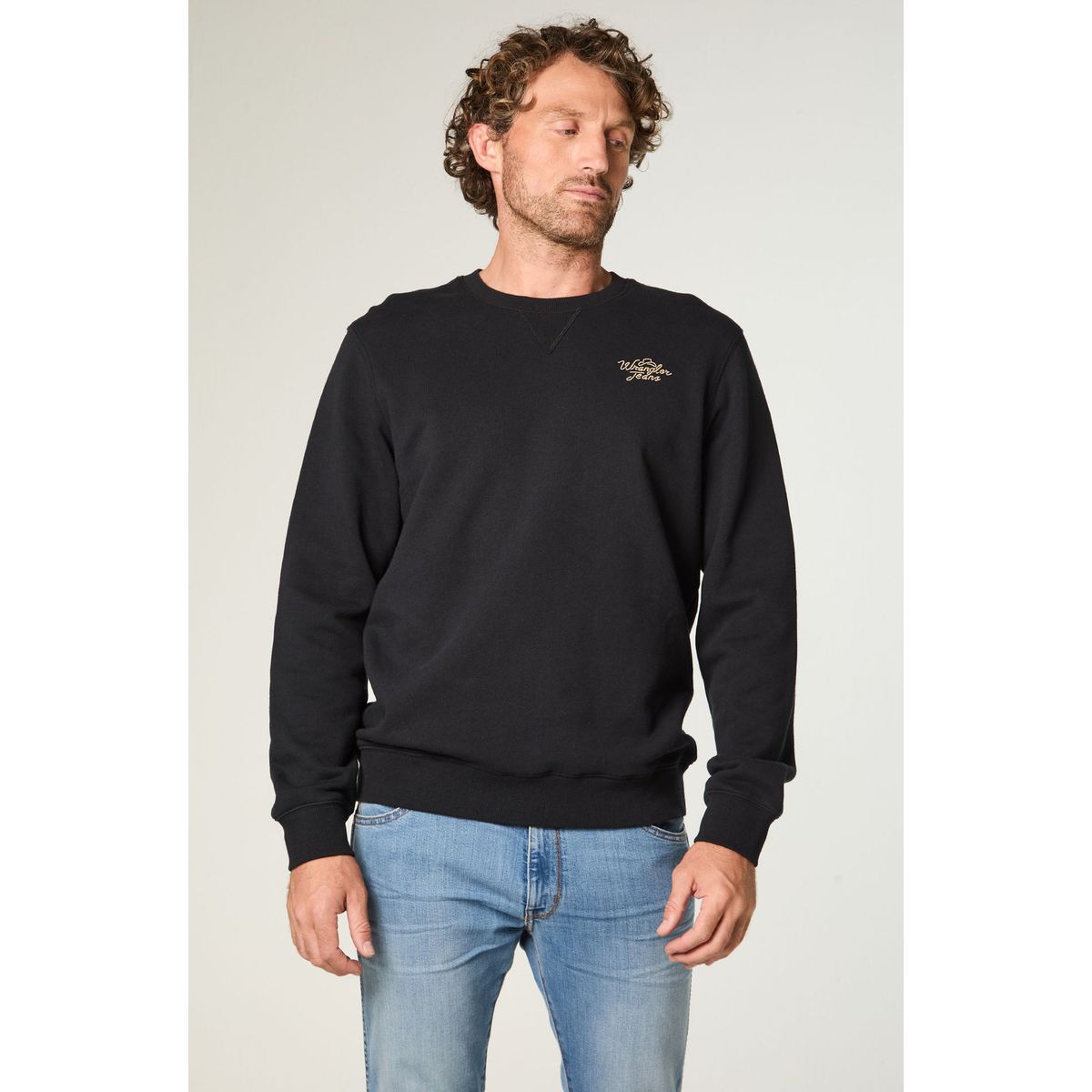 WRANGLER - Poleron Hombre Crewneck Graphic Regular Fit Negro