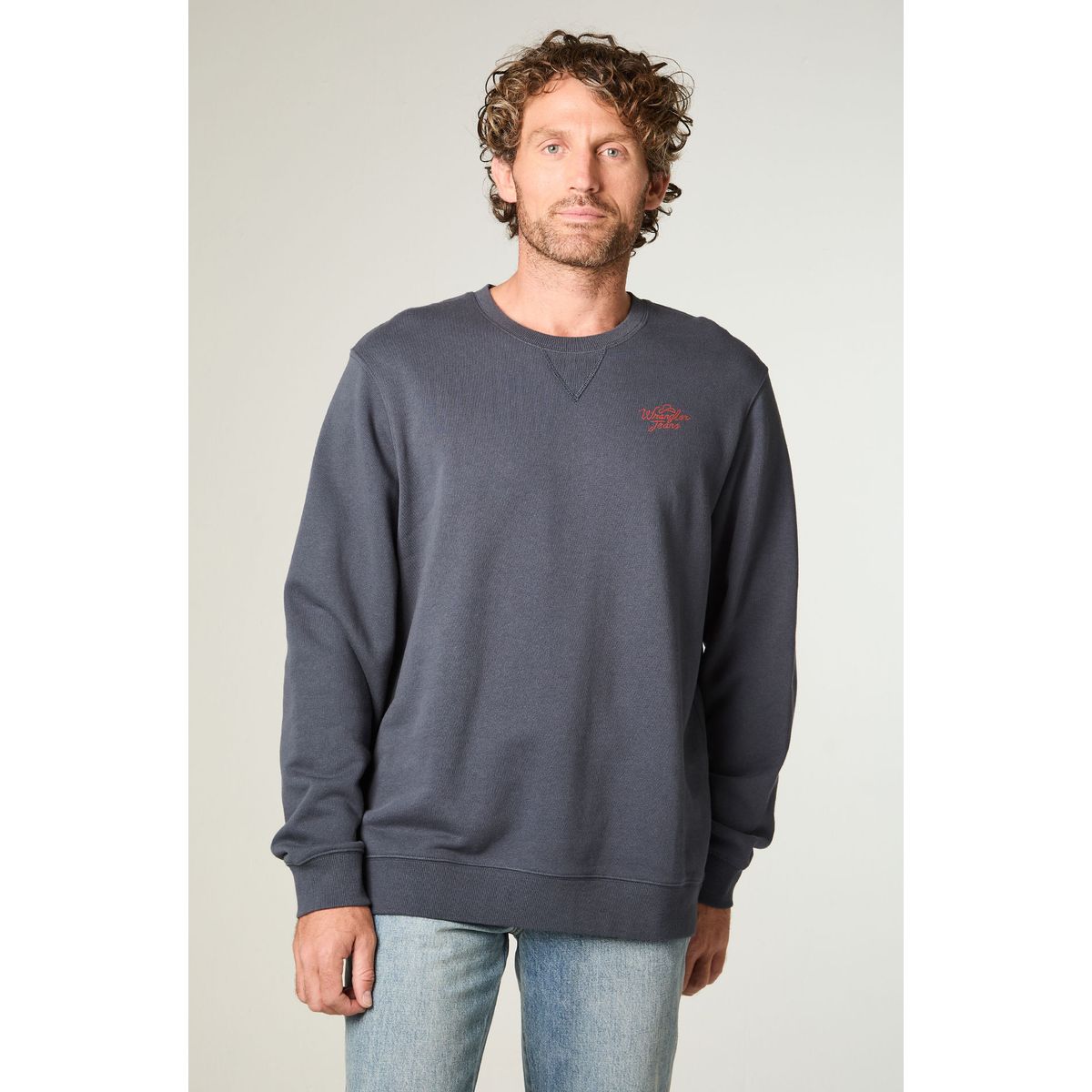 WRANGLER - Poleron Hombre Crewneck Graphic Regular Fit Gris