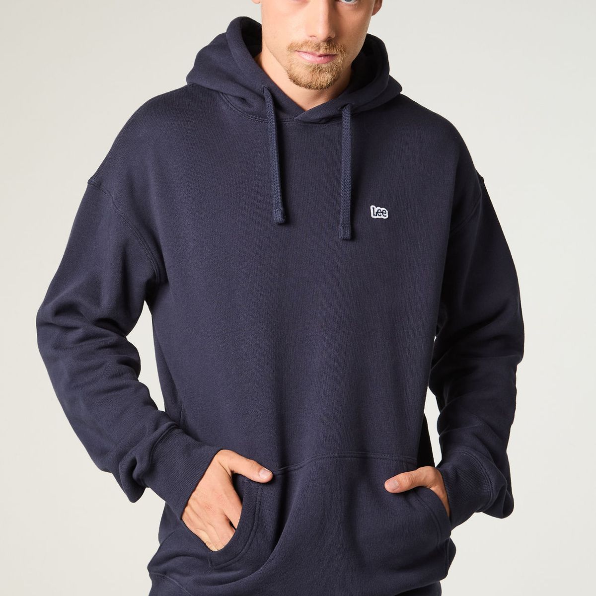 LEE - Poleron Hombre Loose Azul Hoodie