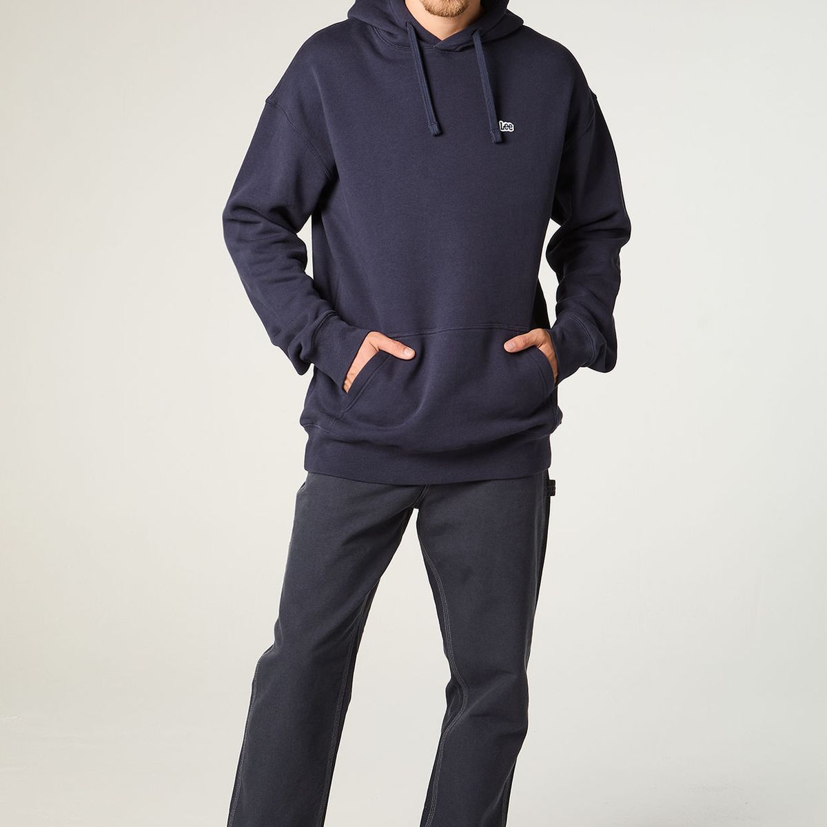 LEE - Poleron Hombre Loose Azul Hoodie