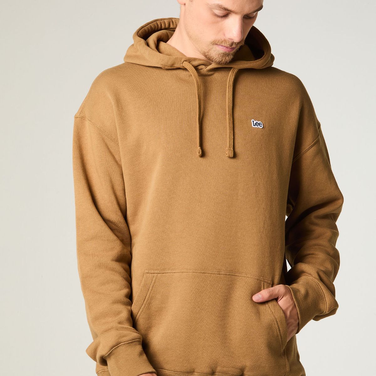 LEE - Poleron Hombre Loose Tostado Hoodie