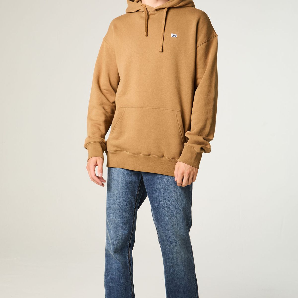 LEE - Poleron Hombre Loose Tostado Hoodie