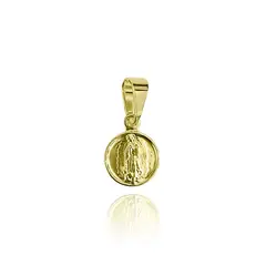 COGGIOLA - Colgante Medalla Virgen De Guadalupe 9mm Enchapado Oro 18K