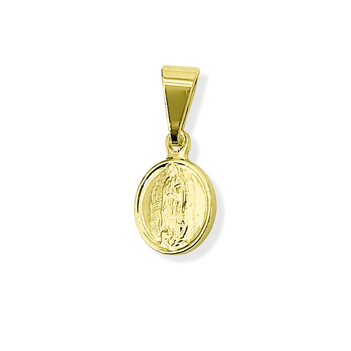 COGGIOLA - Colgante Medalla Virgen De Guadalupe 9mm Enchapado Oro 18K