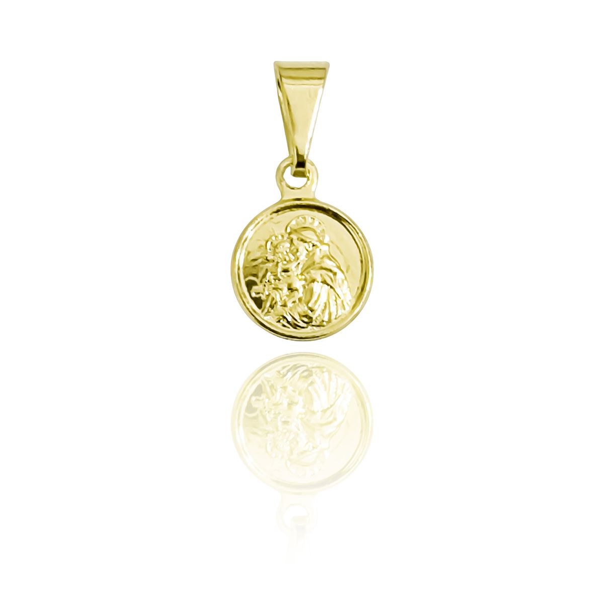 COGGIOLA - Colgante Medalla San Antonio 9mm Enchapado Oro 18K