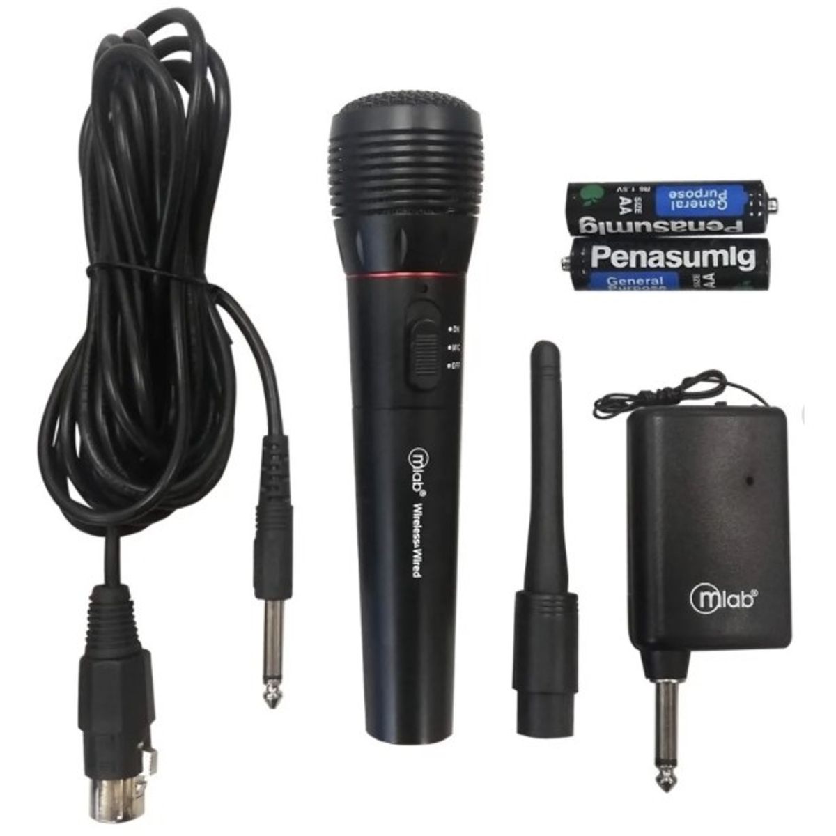 MICROLAB - Micrófono Microlab Inalámbrico Alámbrico Sm73 COD 8773