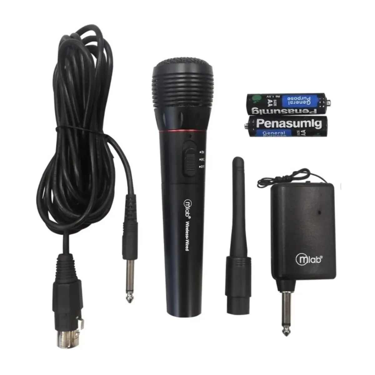 MICROLAB - Micrófono Microlab Inalámbrico Alámbrico Sm73 COD 8773
