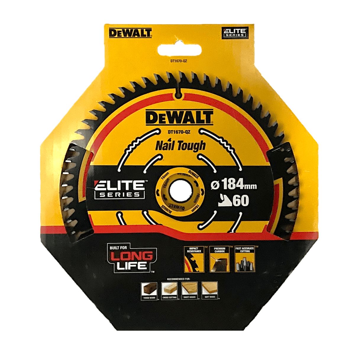 DEWALT - Disco Sierra 7 1/4" 60 Dientes Madera Dewalt DT1670-QZ